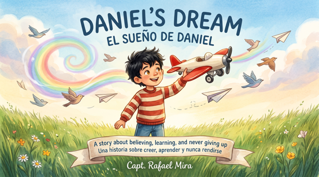 Portada del libro infantil bilingüe El Sueño de Daniel, de Capt. Rafael Mira